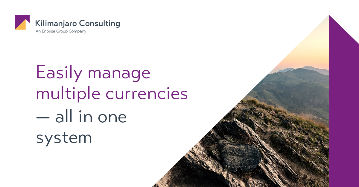 MYOB Exo Manage MultiCurrency Kilimanjaro Consulting