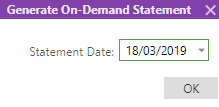 MYOB Generate On-Demand Statement