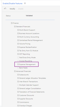 MYOB Expense Claims and Receipts Feature