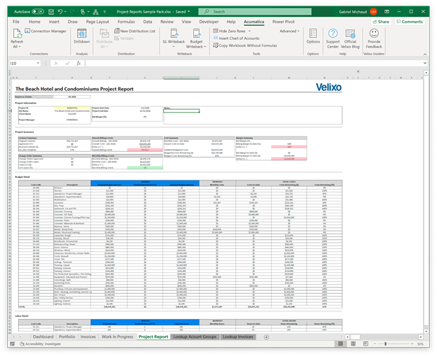 Velixo Sample Reports Feature