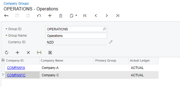 MYOB Operational Groups Feature