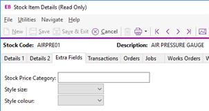 MYOB Extra Fields Drag and Drop Feature