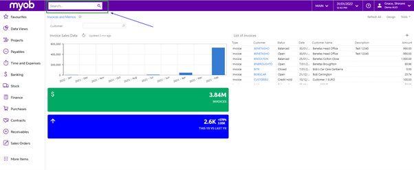 Global Search Dashboard