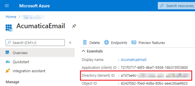 Acumatica email account setup