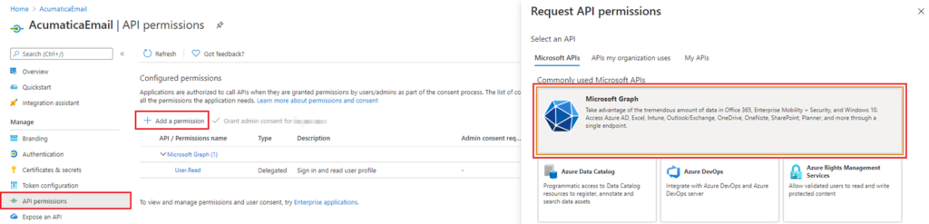 Acumatica email authentication
