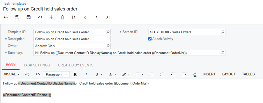 Follow up on Credit hold sales order