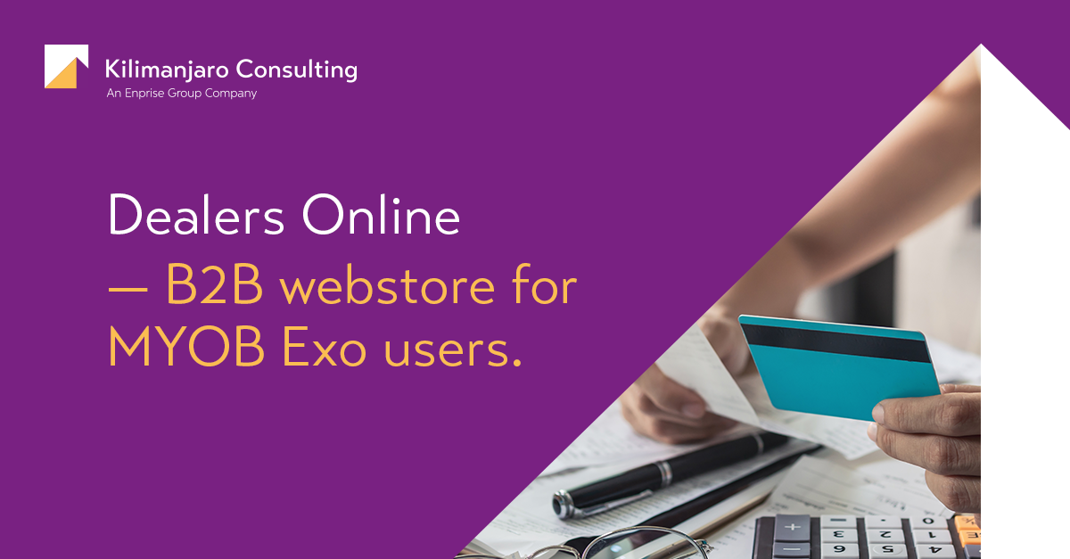 Dealers Online B2B store MYOB Exo