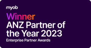 MYOB ANZ Partner of the Year 2023 Badge