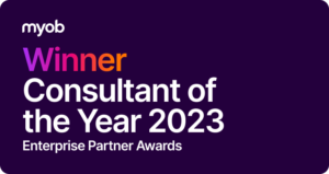 MYOB Consultant of the Year 2023 Badge
